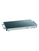 PIASTRA ELETTRICA RISCALDANTE GN 2/1 IN ALLUMINO E VETRO - mm 666x545x40h