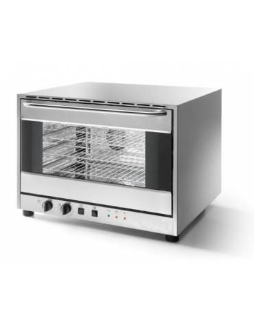 FORNO ELETTRICO A CONVEZIONE CON UMIDIFICATORE - 4 RIPIANI PER TEGLIE GN 2/3 - POTENZA W 3100 - mm 600x570x515h