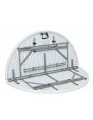Tavolo rotondo pieghevole in legno Diametro cm. 182 x76h