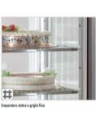 Vetrina espositiva verticale refrigerata con ripiani a griglie mm