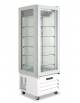 Vetrina Pasticceria ventilata no frost +2°/+8°C con 4 lati in vetro - colore bianco - 1 porta - capacità 340 Lt - cm 65x65x195h