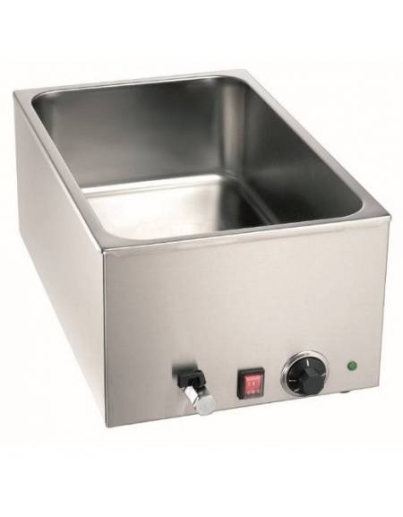 BAGNOMARIA ELETTRICO DA BANCO PER GN 1/1 H MM 150 - CON RUBINETTO SCARICO - mm 590x340x240h