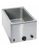 BAGNOMARIA ELETTRICO DA BANCO PER GN 1/1 H MM 200 - CON RUBINETTO SCARICO - mm 540x348x248h