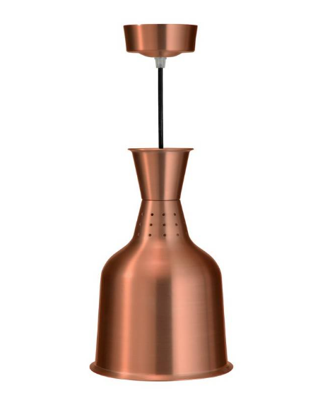 LAMPADA RISCALDANTE CON ALTEZZA FISSA - COLORE RAME - Diametro mm 165 - Lunghezza cavo mt 2