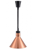 PORTA LAMPADA RISCALDANTE CON ALTEZZA REGOLABILE DA 28 A 150 CM - Diametro mm 267 - COLORE RAME