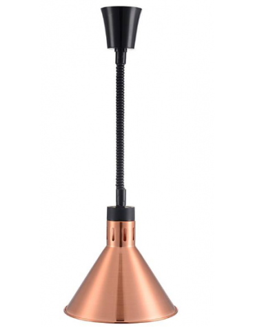 PORTA LAMPADA RISCALDANTE CON ALTEZZA REGOLABILE DA 28 A 150 CM - Diametro mm 267 - COLORE RAME