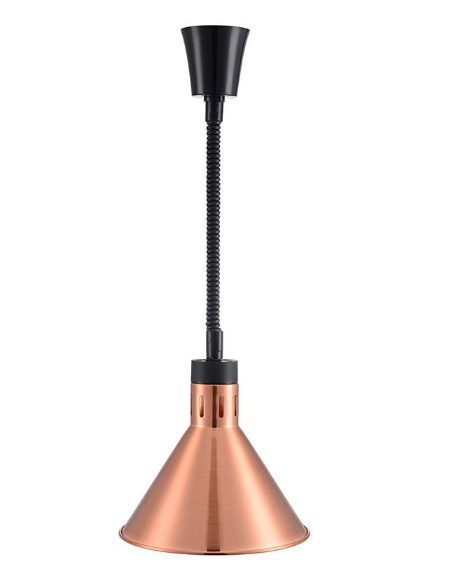 PORTA LAMPADA RISCALDANTE CON ALTEZZA REGOLABILE DA 28 A 150 CM - Diametro mm 267 - COLORE RAME