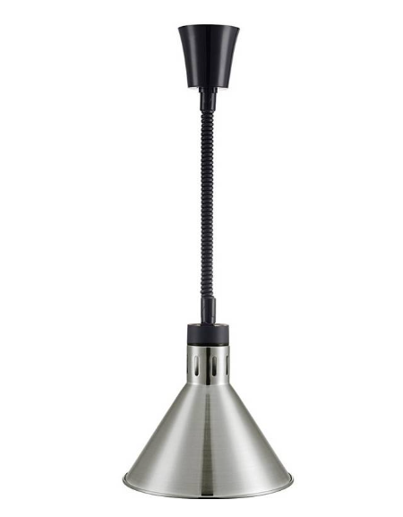 PORTA LAMPADA RISCALDANTE CON ALTEZZA REGOLABILE DA 28 A 150 CM - Diametro mm 267 - COLORE ALLUMINIO