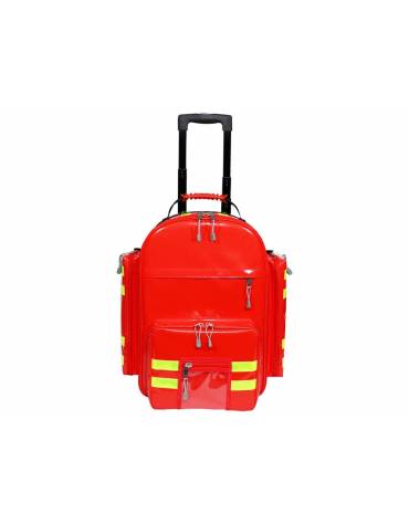 Zaino in poliestere con rivestimento esterno in PVC - Silos 2 - colore rosso - 38 x 24 x h 50 cm