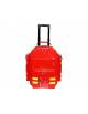 Zaino emergenza professionale in PVC con trolley - colore rosso - cm 49 x 31 x h 57 cm