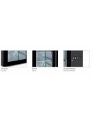 Frigo retro banco bar ventilato 2 porte a vetro  - temperatura +2/+8°C - Colore nero - Classe C - cm 146,2x51,3x86h