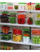 BARATTOLO CONTENITORE QUADRATO IN POLICARBONATO TRASPARENTE PER ALIMENTI - Capacità Lt 17,2 - cm 28,5x28,5x32h