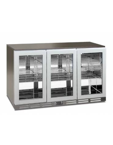 Frigorifero sottobanco orizzontale per bibite 3 porte da cm. 135