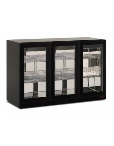 Espositore pensile refrigerato sun-zero 3 porte a battente -Refrigerazione ventilata -2° +10°C - Colore nero - cm 135x56,5x85,2h