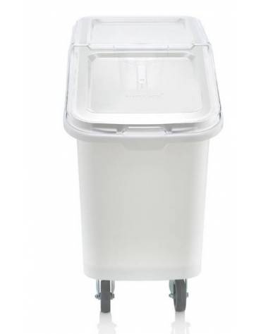 TRAMOGGIA CARRELLATA SOTTOBANCO IN POLIPROPILENE PER FARINA O ALIMENTI - CAPACITA' LT 82 - mm 350x720x720h