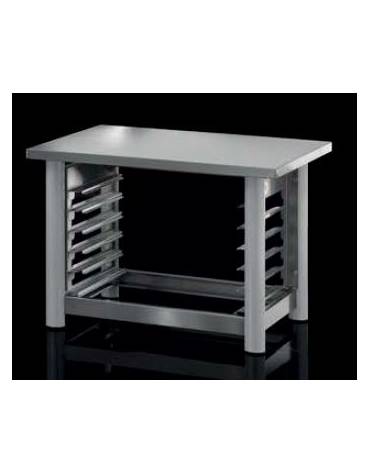 Supporto aperto forno  in acciaio inox  - 15 teglie GN1/1  -  Dimensioni: 92x63x90h
