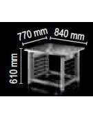 Supporto aperto forno  in acciaio inox  - 15 teglie GN1/1  -  Dimensioni: 92x63x90h