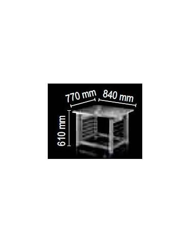 Supporto aperto forno  in acciaio inox  - 15 teglie GN1/1  -  Dimensioni: 92x63x90h