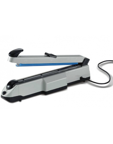 SIGILLATRICE CON TAGLIERINA PER SACCHETTI FINO A 2 MM DI SPESSORE - Barra saldante mm 200-300 - Dimensioni cm 7,5x45,5