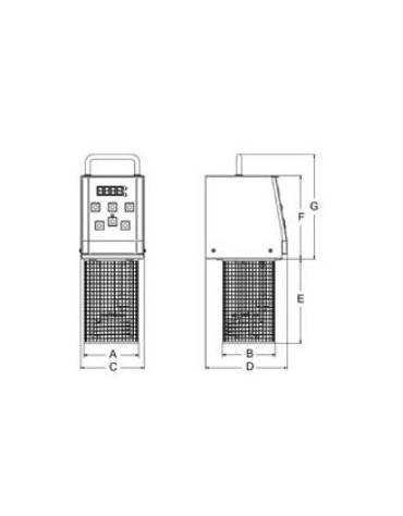 Dispositivo per cottura sottovuoto domestico - range temperatura da 20°C a 100°C - cm 7x7x37h