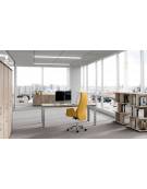 Scrivania direzionale con gambe in metallo verniciato - Colori a scelta - cm 205x90x75h