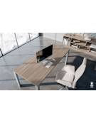 Scrivania direzionale con gambe in metallo verniciato - Colori a scelta - cm 205x90x75h
