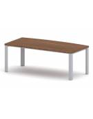 Scrivania direzionale sagomata con gambe in metallo verniciato - Colori a scelta - cm  205x100x75h