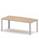 Scrivania direzionale sagomata con gambe in metallo verniciato - Colori a scelta - cm  205x100x75h