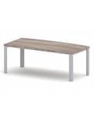 Scrivania direzionale sagomata con gambe in metallo verniciato - Colori a scelta - cm  205x100x75h