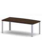 Scrivania direzionale sagomata con gambe in metallo verniciato - Colori a scelta - cm  205x100x75h