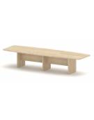 Tavolo riunione direzionale sagomato - Colori a scelta - cm 360x110x75h
