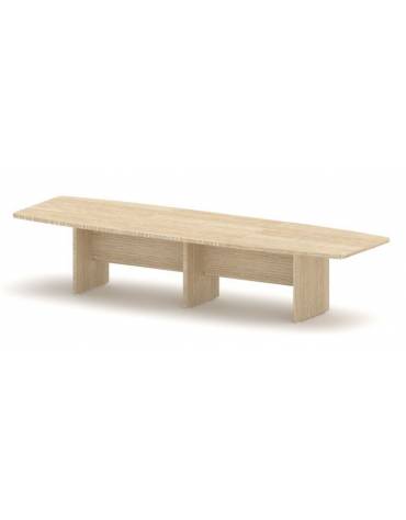 Tavolo riunione direzionale sagomato - Colori a scelta - cm 360x110x75h