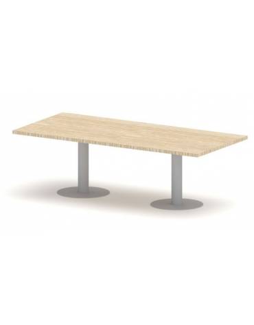 Tavolo riunione direzionale, basamento a calice - Colori a scelta - cm 240x110x75h