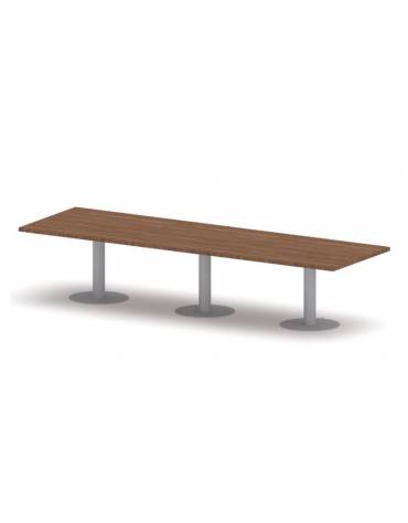 Tavolo riunione direzionale, basamento a calice - Colori a scelta - cm 360x110x75h
