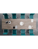 Tavolo riunione direzionale, basamento a calice - Colori a scelta - cm 360x110x75h