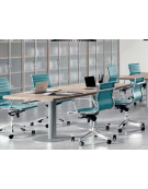 Tavolo riunione direzionale, basamento a calice - Colori a scelta - cm 240x110x75h