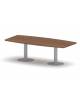 Tavolo riunione direzionale sagomato, basamento a calice - Colori a scelta - cm 240x110x75h