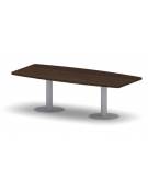 Tavolo riunione direzionale sagomato, basamento a calice - Colori a scelta - cm 240x110x75h
