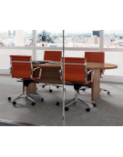 Tavolo riunione direzionale ovale sagomato - Colori a scelta -  cm 180x90x75h