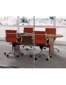 Tavolo riunione direzionale ovale sagomato - Colori a scelta - cm 200x100x75h