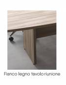 Tavolo riunione direzionale ovale sagomato - Colori a scelta - cm 220x100x75h