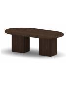Tavolo riunione direzionale ovale sagomato, basamenti con anta - Colori a scelta - cm 200x110x75h