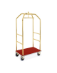 Carrello porta abiti e porta bagagli - colore moquette rossa - ottonato cm 99x59x189h