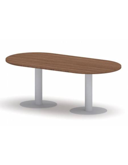 Tavolo riunione direzionale ovale sagomato, basamento a calice - Colori a scelta - cm 200x90x75h