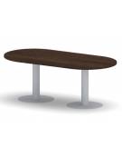 Tavolo riunione direzionale ovale sagomato, basamento a calice - Colori a scelta - cm 200x90x75h