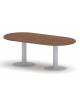 Tavolo riunione direzionale ovale sagomato, basamento a calice - Colori a scelta - cm 220x90x75h