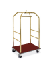 Carrello porta abiti e porta bagagli - colore moquette bordeaux - ottonato - cm 108x76x189h
