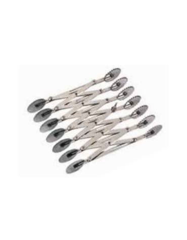 TAGLIAPASTA ACCIAIO INOX LISCIO E ONDULATO 7 RULLI