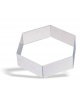 FORMA ESAGONO ACCIAIO INOX PER TORTE - Diametro mm 240 - Altezza mm 45