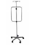 Piantana ad elevazione oleodinamica per ipodermoclisi - portata 28 kg - 4 ganci - altezza regolabile: cm 195/291
